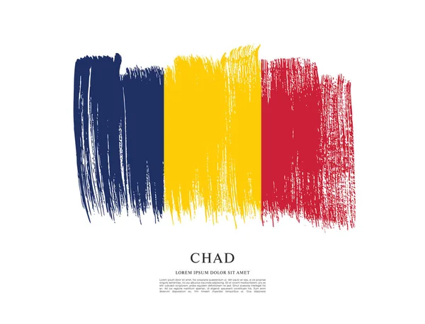 Chad diseño de bandera — Archivo Imágenes Vectoriales