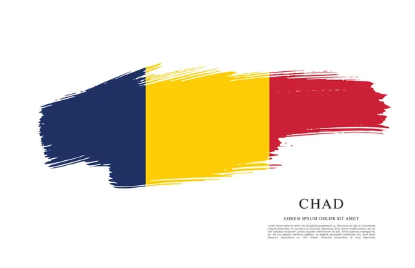 Rozložení vlajka Čadu — Stockový vektor