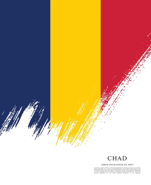 Chad diseño de bandera — Archivo Imágenes Vectoriales