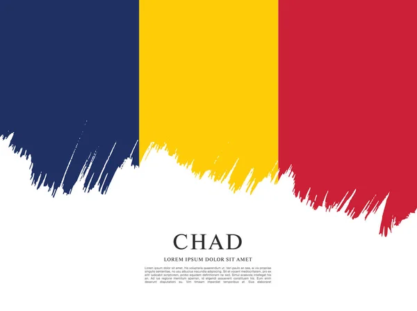 Chad diseño de bandera — Archivo Imágenes Vectoriales