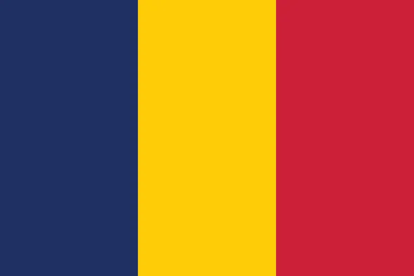 Mise en page drapeau Tchad — Image vectorielle