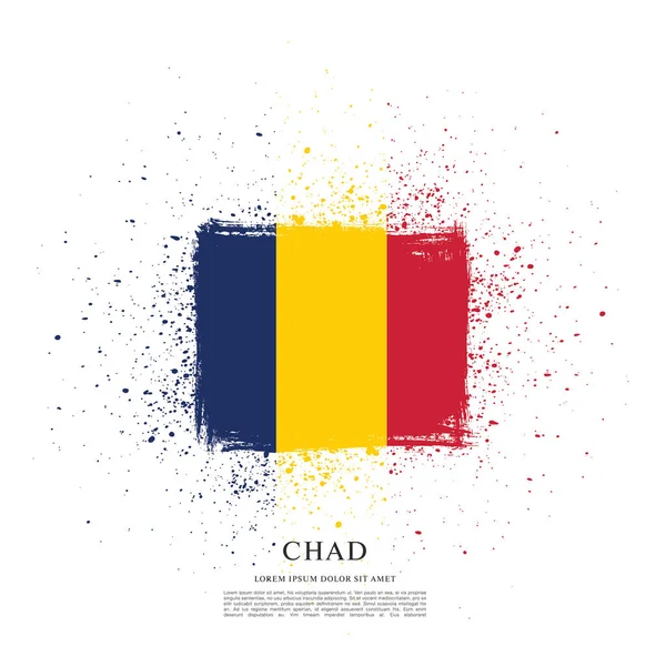 Chad diseño de bandera — Archivo Imágenes Vectoriales