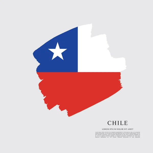 Diseño de bandera de Chile — Archivo Imágenes Vectoriales