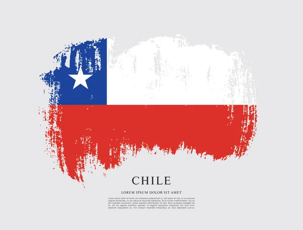 Diseño de bandera de Chile — Archivo Imágenes Vectoriales