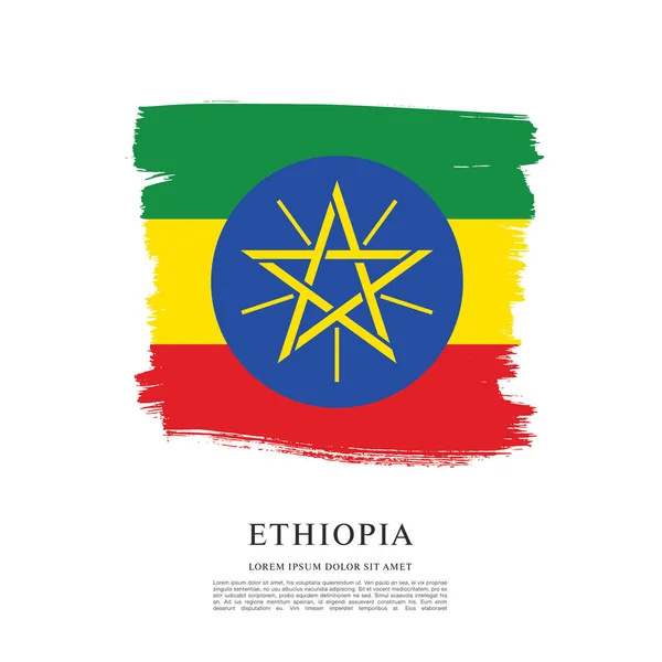 Etiopía bandera diseño — Archivo Imágenes Vectoriales