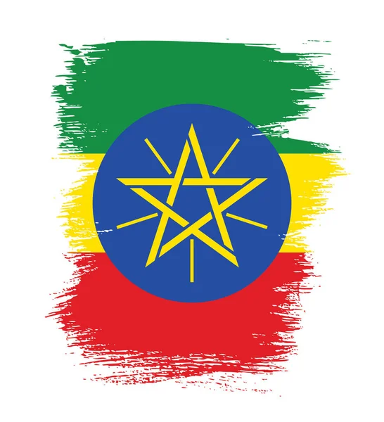 Прапор Ефіопії макета — стоковий вектор