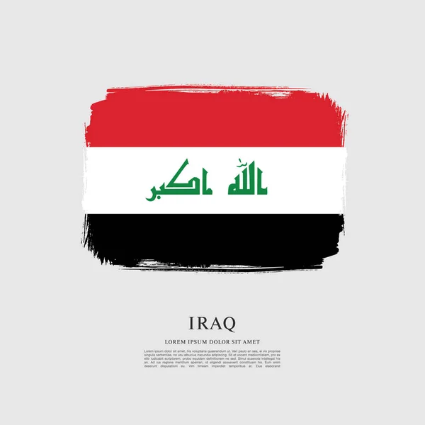 Diseño de bandera de Irak — Vector de stock