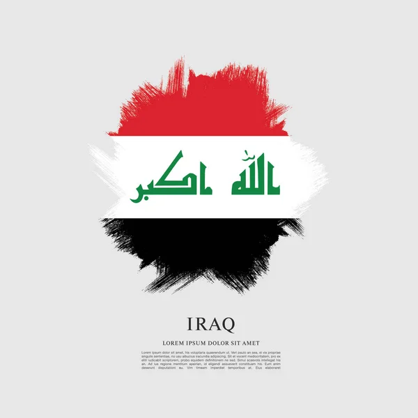 Diseño de bandera de Irak — Vector de stock