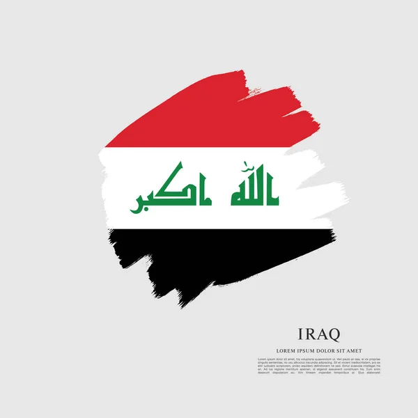 Diseño de bandera de Irak — Vector de stock