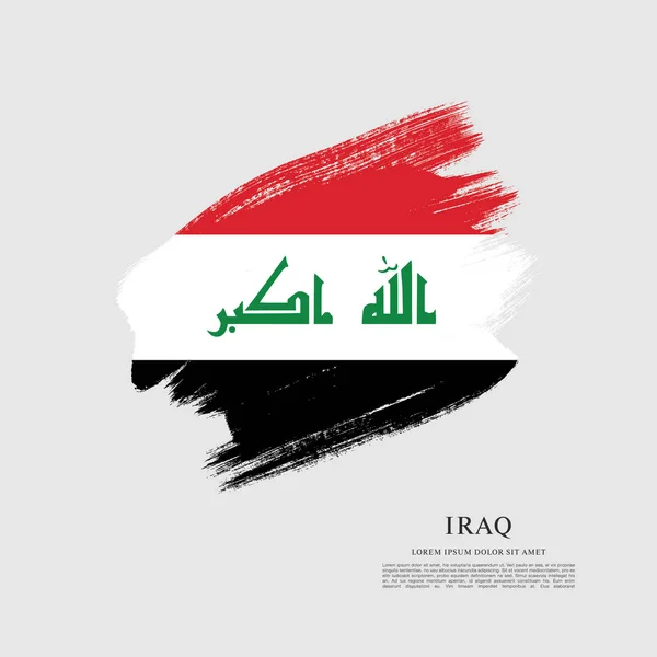 Diseño de bandera de Irak — Vector de stock