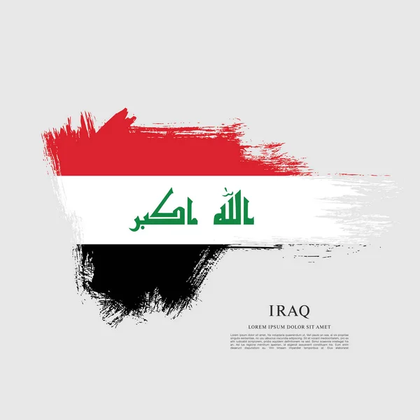 Diseño de bandera de Irak — Vector de stock