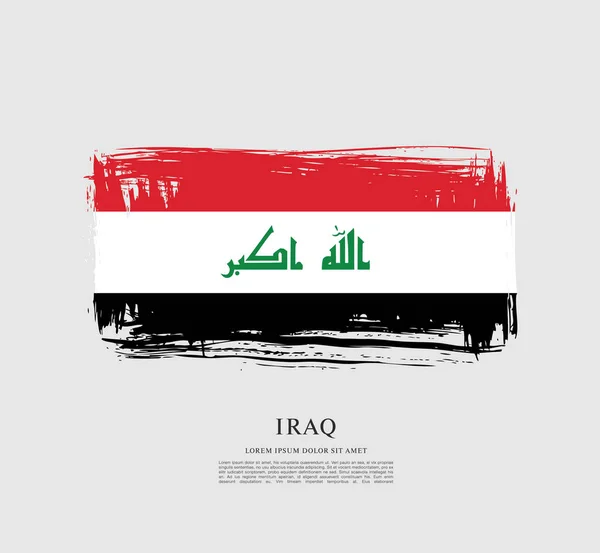 Iraq layout della bandiera — Vettoriale Stock