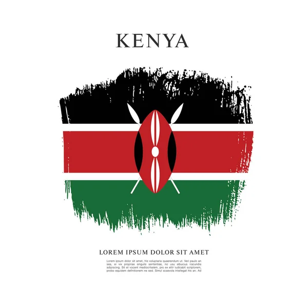Layout de bandeira do Quênia —  Vetores de Stock