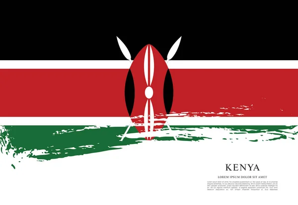 Keňa příznak rozložení — Stockový vektor