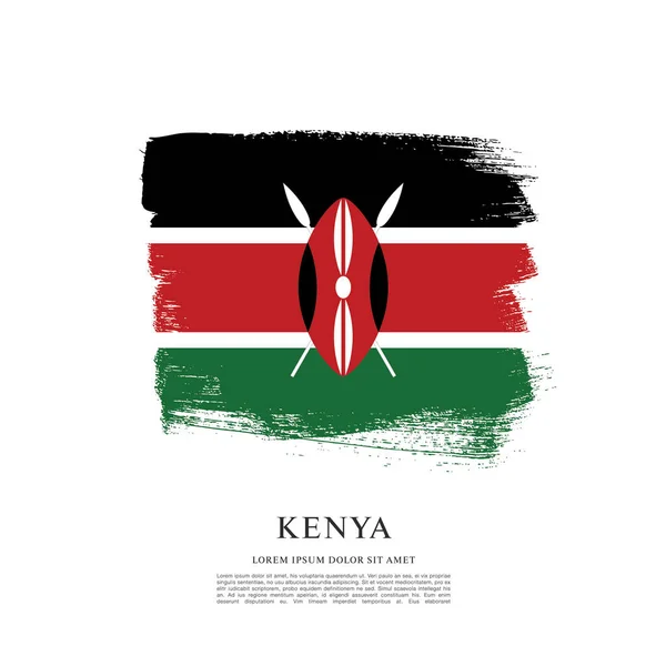 Kenya flagga layout — Stock vektor