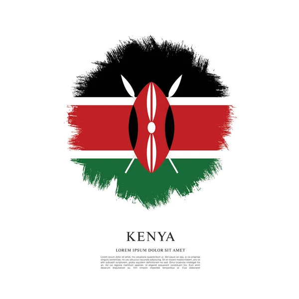 Kenya flag layout — Stock Vector