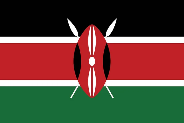 Tata letak bendera Kenya - Stok Vektor