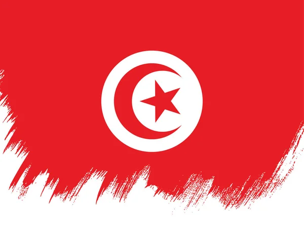 Diseño de bandera de Túnez — Vector de stock