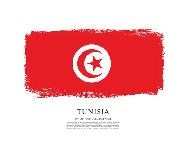 Tunisia flag layout — Stock Vector