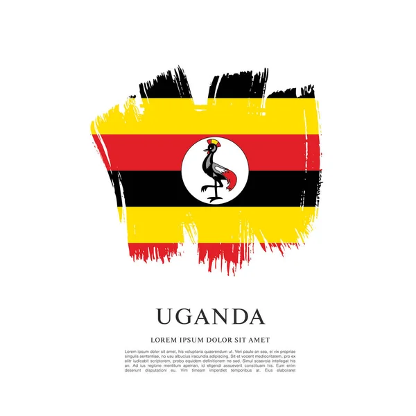 Ugandas Flagge — Stockvektor