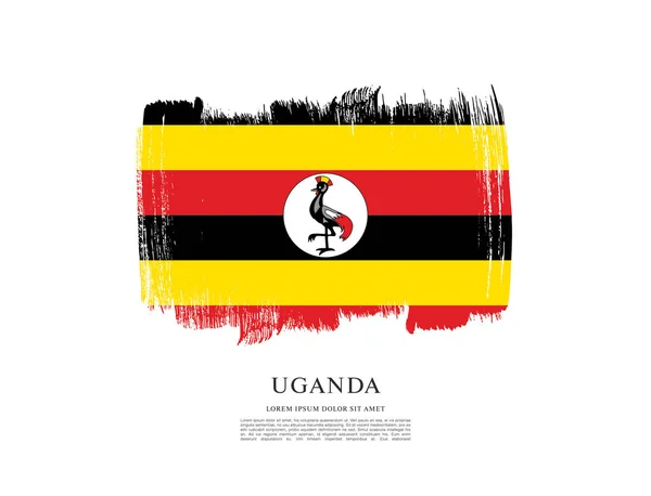 Uganda flag layout — Stock Vector