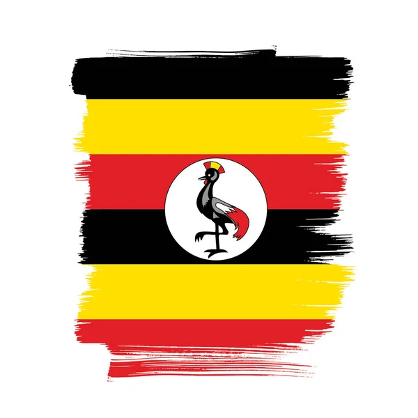 Layout de bandeira Uganda — Vetor de Stock