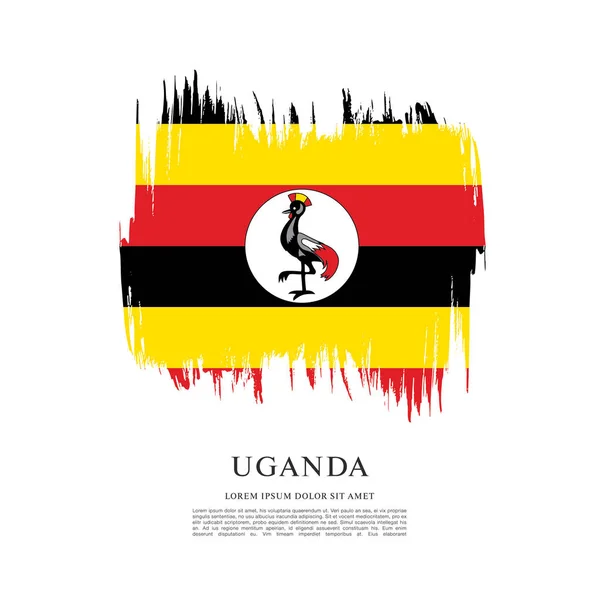 Ugandas Flagge — Stockvektor