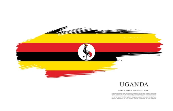 Ugandas Flagge — Stockvektor