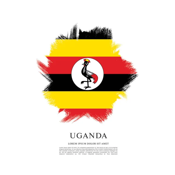 Layout de bandeira Uganda — Vetor de Stock