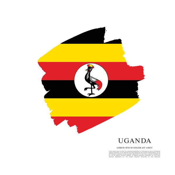 Layout de bandeira Uganda — Vetor de Stock