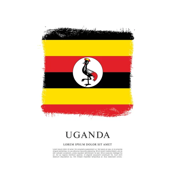 Ugandas Flagge — Stockvektor