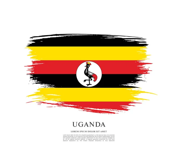 Ugandas Flagge — Stockvektor