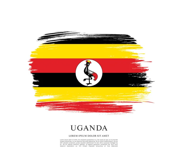 Uganda flagga layout — Stock vektor