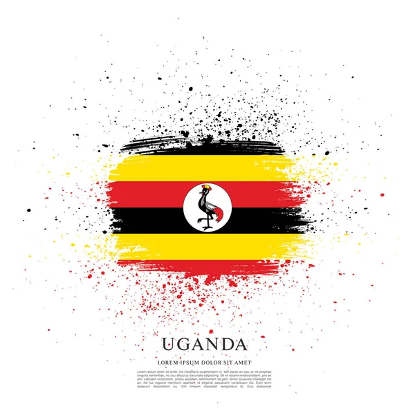 Ugandas Flagge — Stockvektor