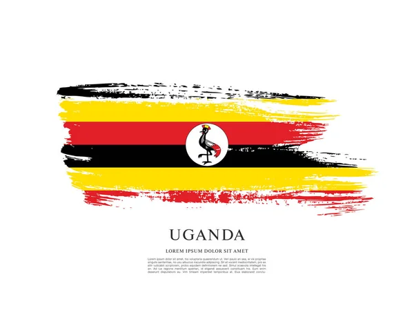 Uganda flag layout — Stock Vector