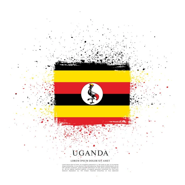 Ugandas Flagge — Stockvektor