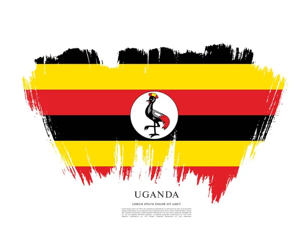 Ugandas Flagge — Stockvektor