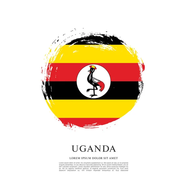 Ugandas Flagge — Stockvektor