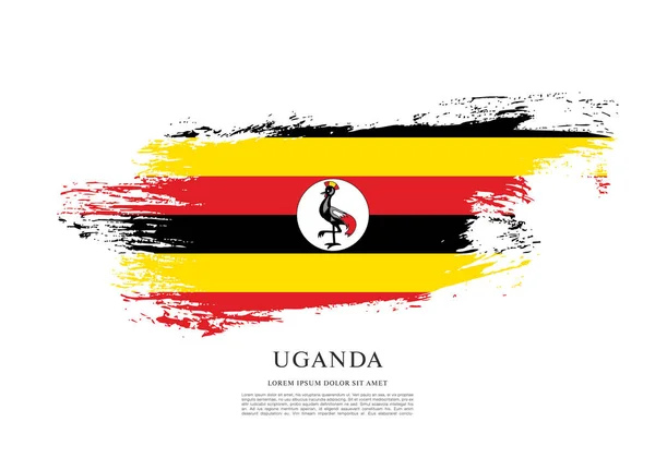 Uganda flag layout — Stock Vector