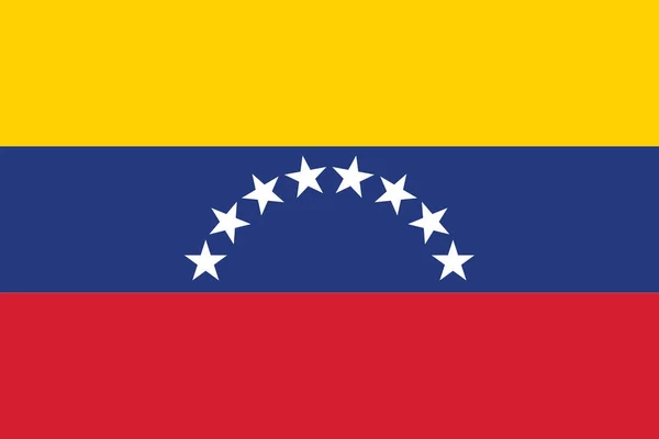 Diseño de bandera de Venezuela — Vector de stock