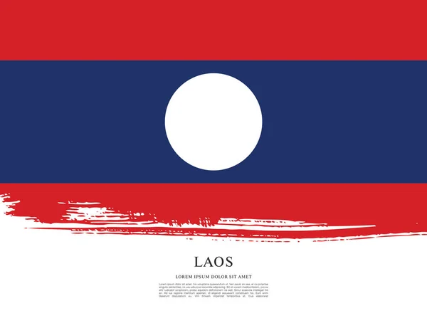 Vlag van Laos, achtergrond — Stockvector