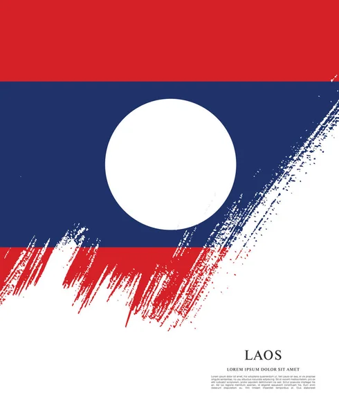 Vlag van Laos, achtergrond — Stockvector