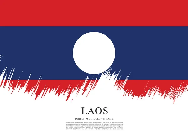 Vlag van Laos, achtergrond — Stockvector