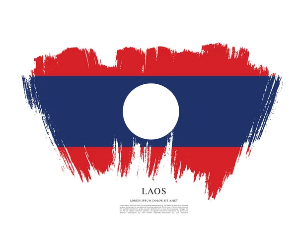 Vlag van Laos, achtergrond — Stockvector