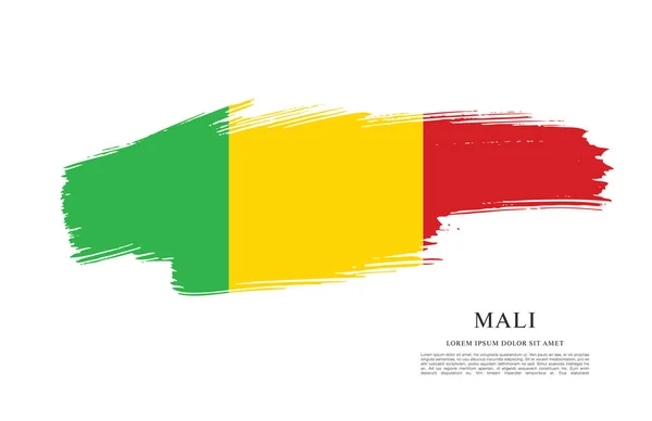 Bandera de Mali, fondo — Archivo Imágenes Vectoriales