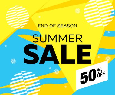 yaz satış şablonu afişi