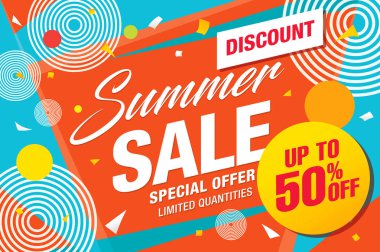 yaz satış şablonu afişi