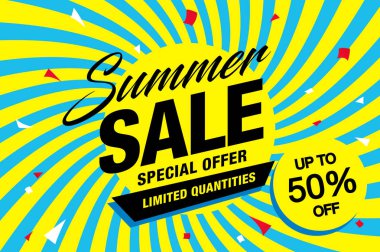 yaz satış şablonu afişi