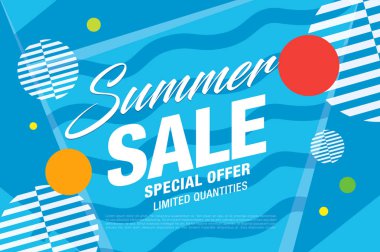 yaz satış şablonu afişi