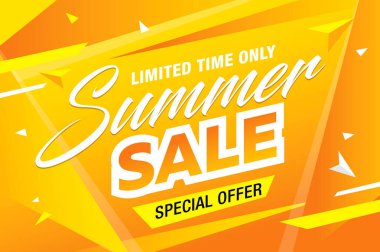 yaz satış şablonu afişi